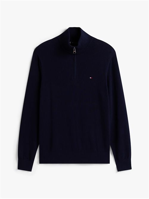 Pullover relaxed fit con cashmere e mezza zip TOMMY HILFIGER | MW0MW28049/DW5